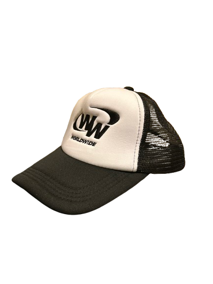 Casquette de camionneur noire et blanche